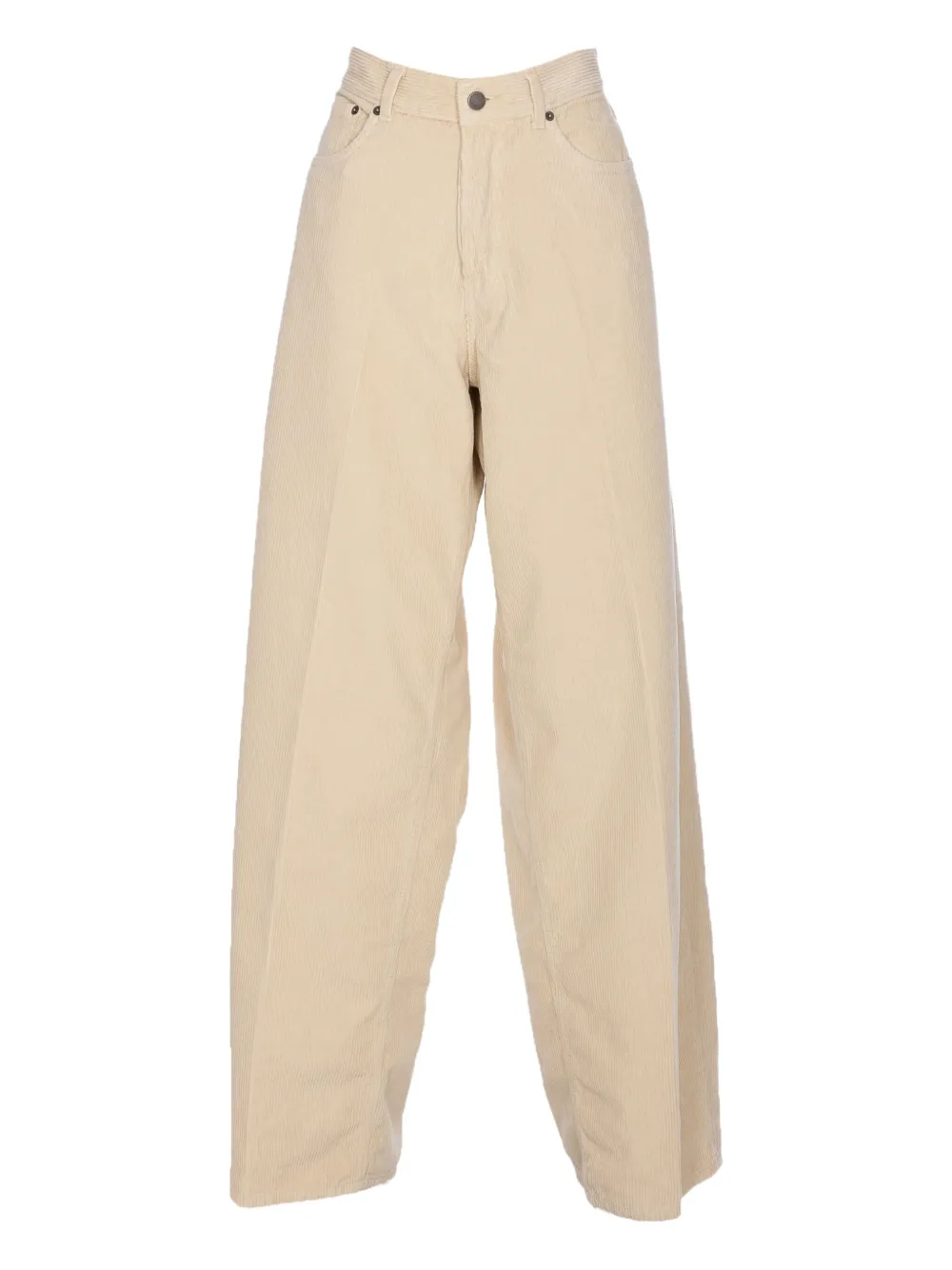 Haikure patch-pocket corduroy jeans Beige