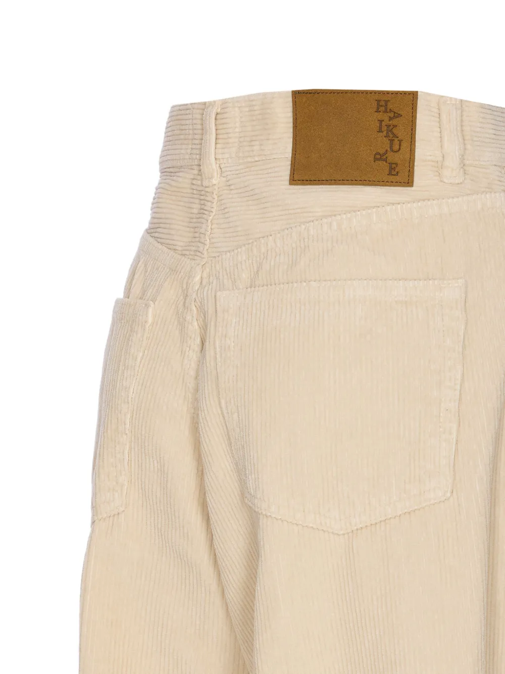 Haikure patch-pocket corduroy jeans Beige