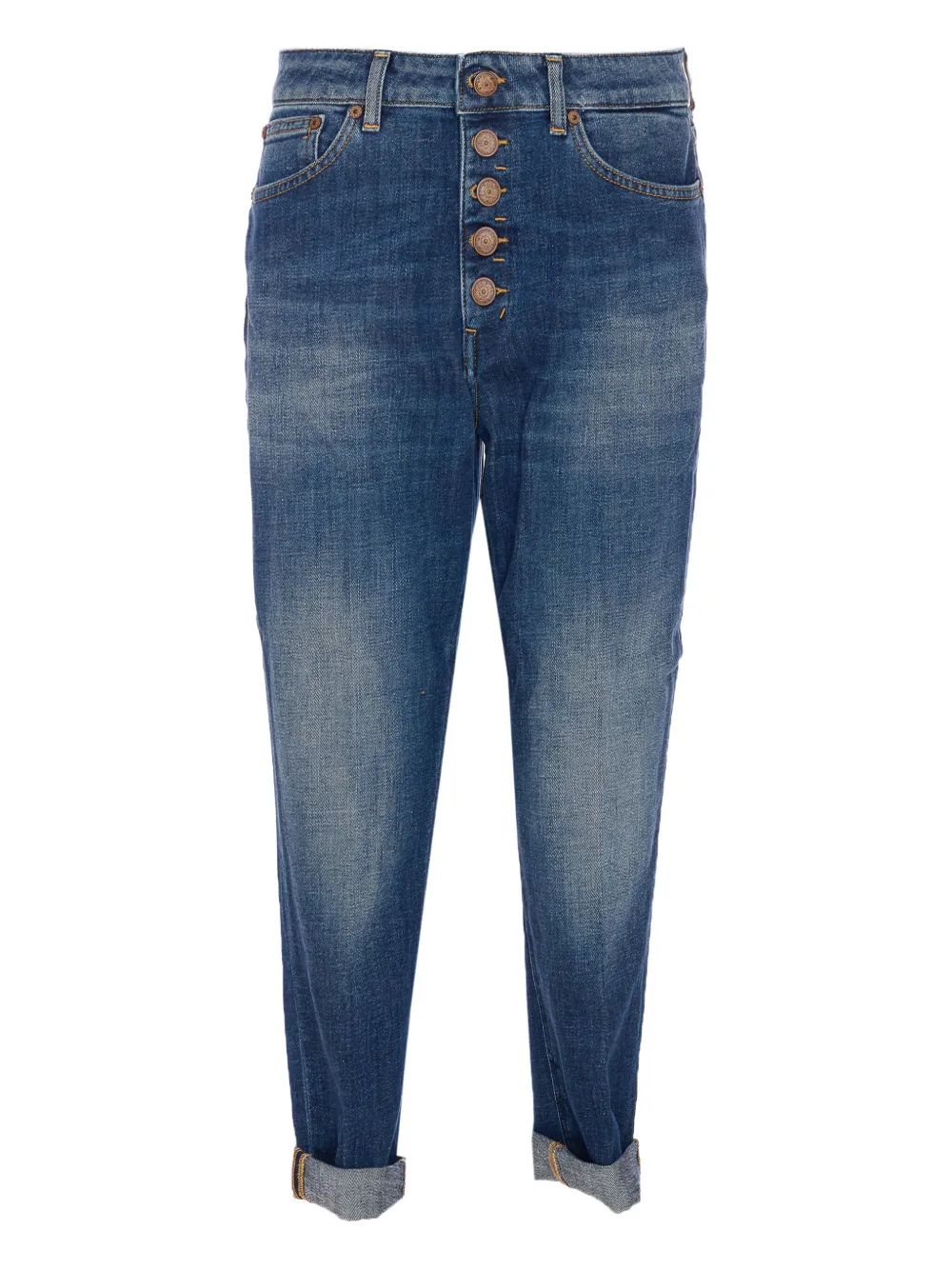 DONDUP button-fly patch-pocket jeans Blauw