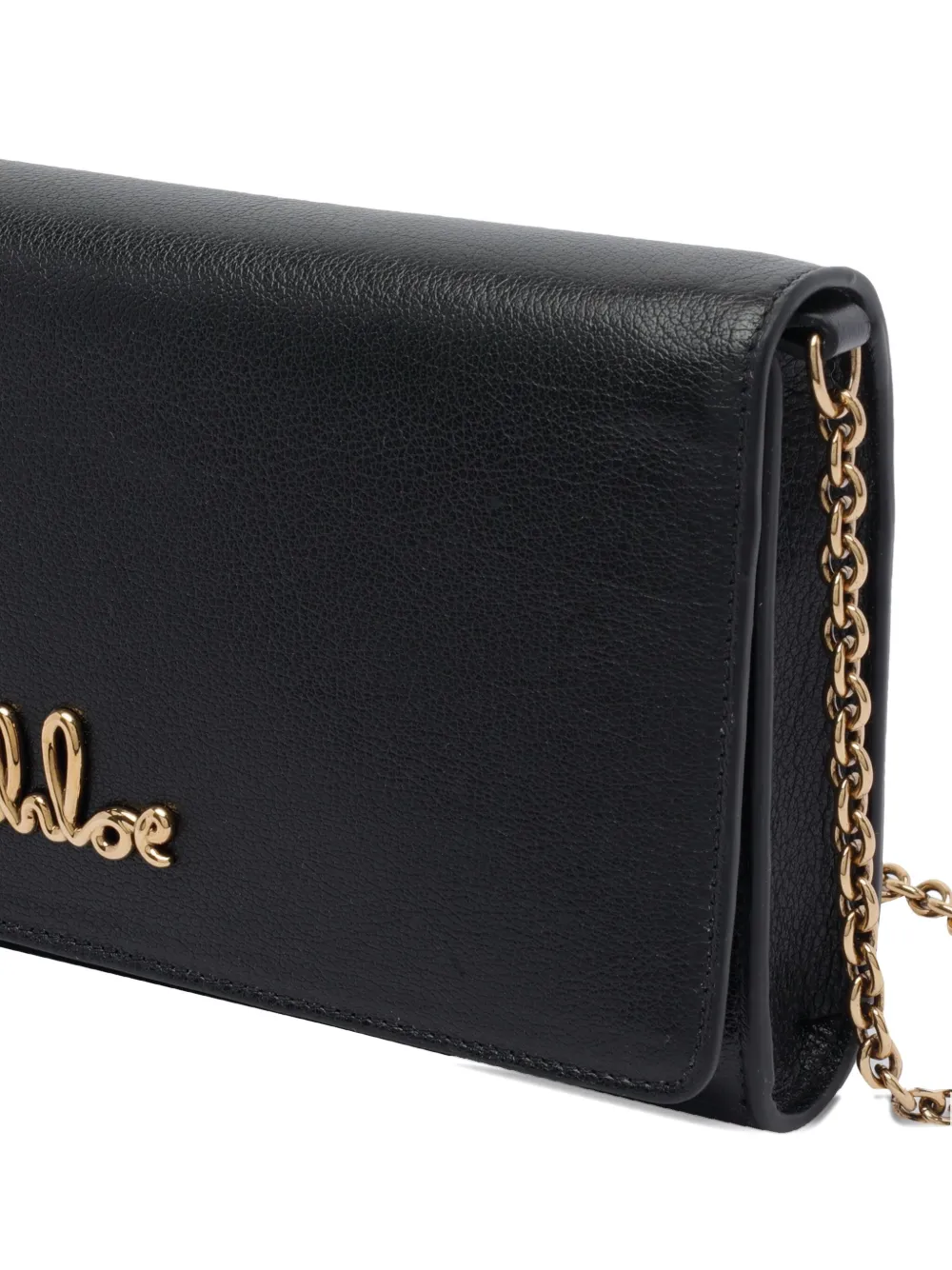 Chloé mini chain-strap clutch bag Zwart