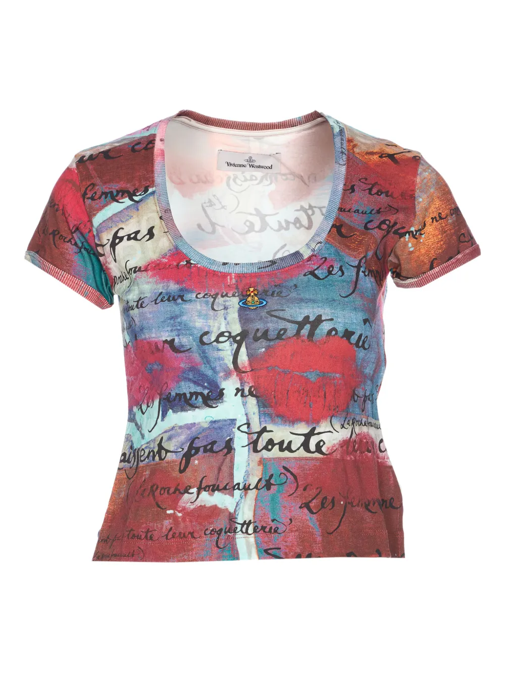 Vivienne Westwood orb-embroidered printed T-shirt Rood