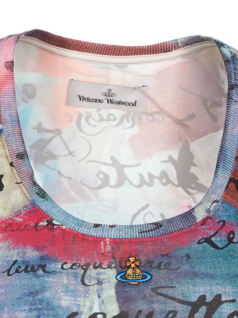 Vivienne Westwood orb-embroidered printed T-shirt Rood