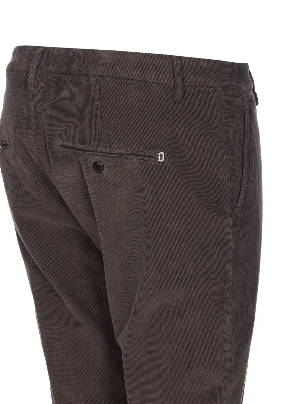 DONDUP Ribfluwelen broek met toelopende pijpen Bruin