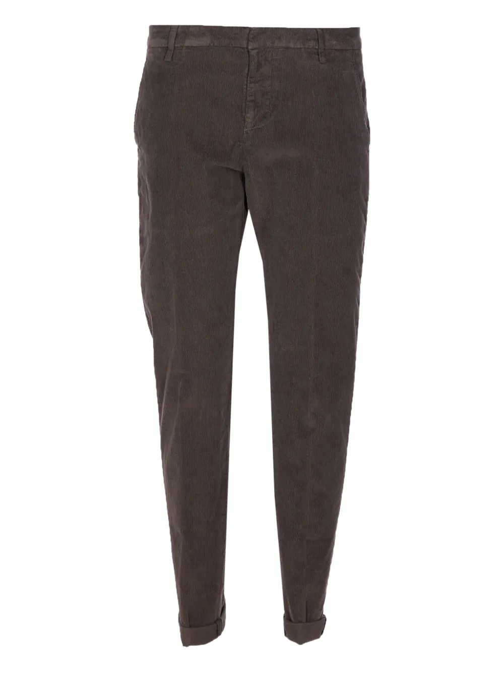 DONDUP Ribfluwelen broek met toelopende pijpen Bruin