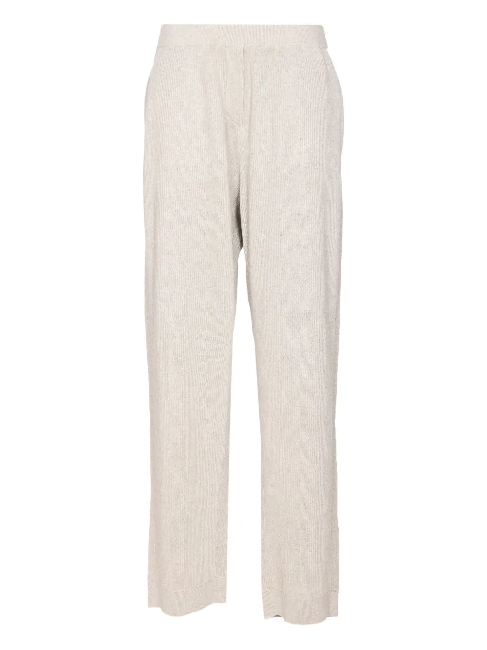 Brunello Cucinelli elastic-waist knitted trousers Beige