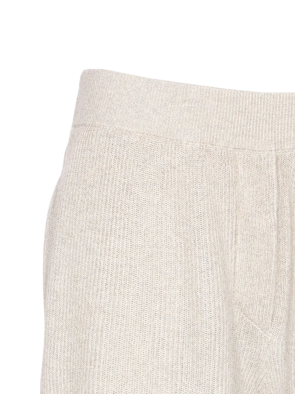 Brunello Cucinelli elastic-waist knitted trousers Beige