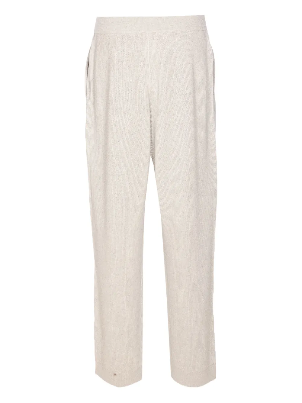 Brunello Cucinelli elastic-waist knitted trousers Beige