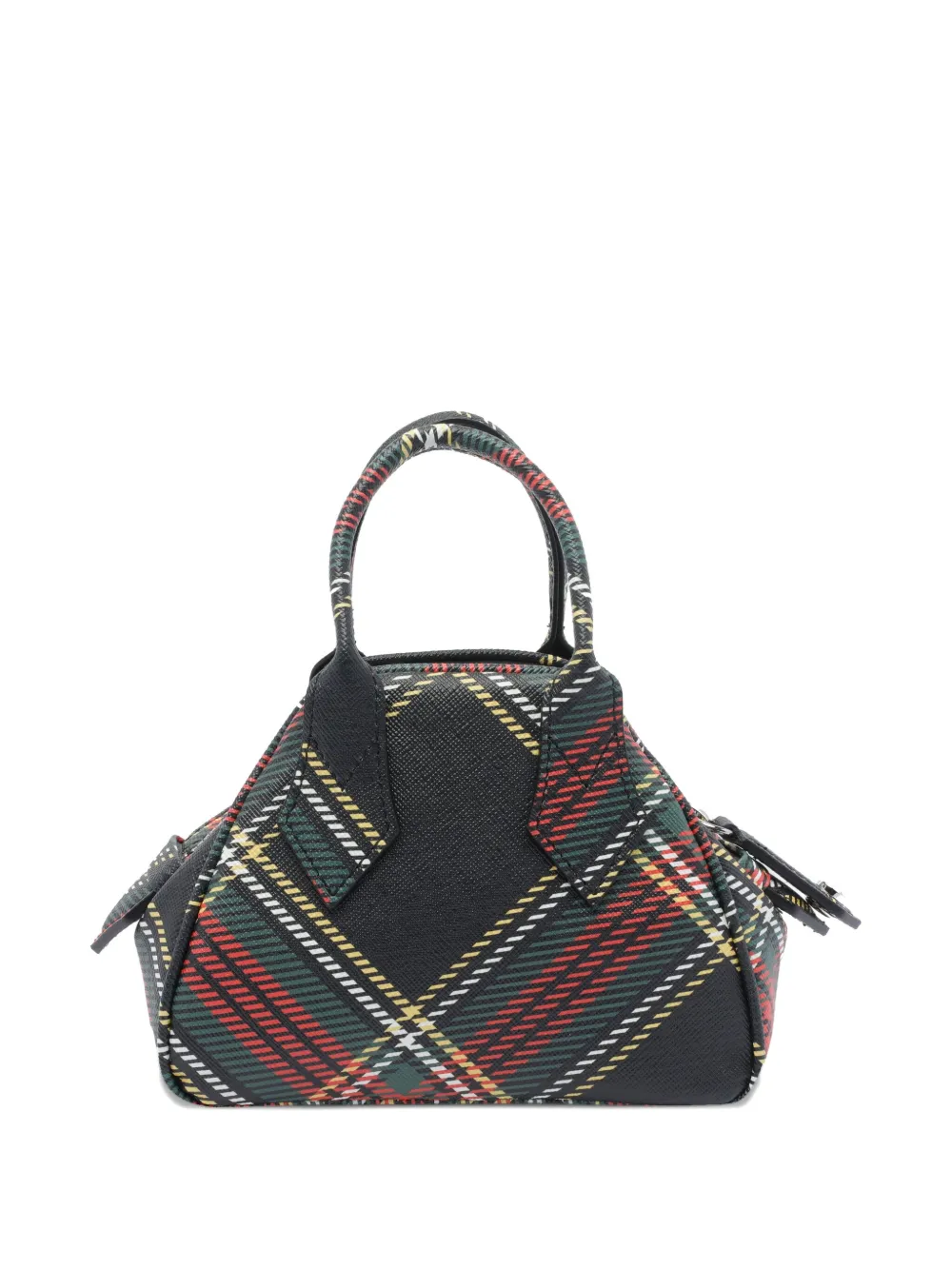 Vivienne Westwood orb-embellished plaid tote bag Rood