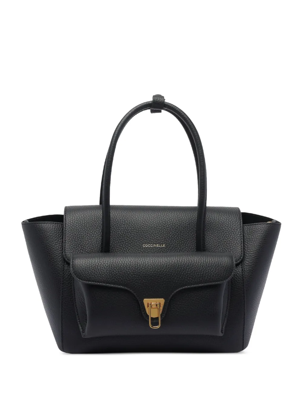 Coccinelle Double Beat leren shopper Zwart