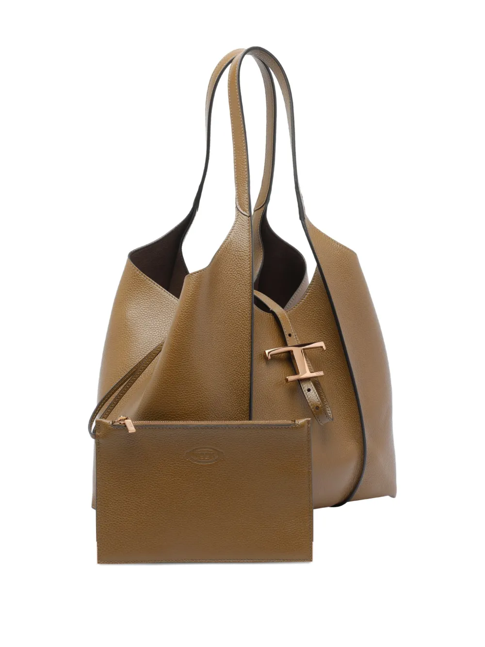 Tod's T-Timeless medium leren shopper Bruin
