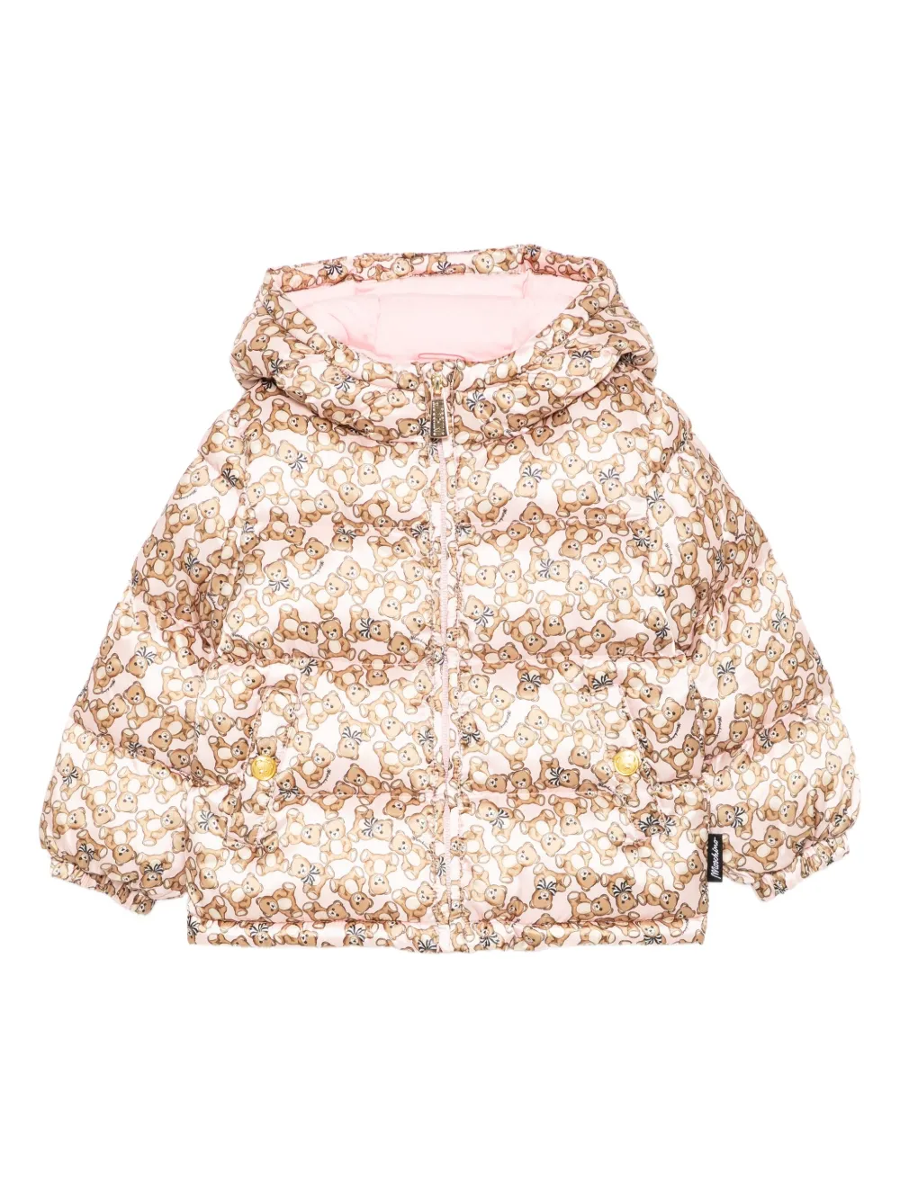 Moschino Kids teddy-print jacket | Pink | Image 1