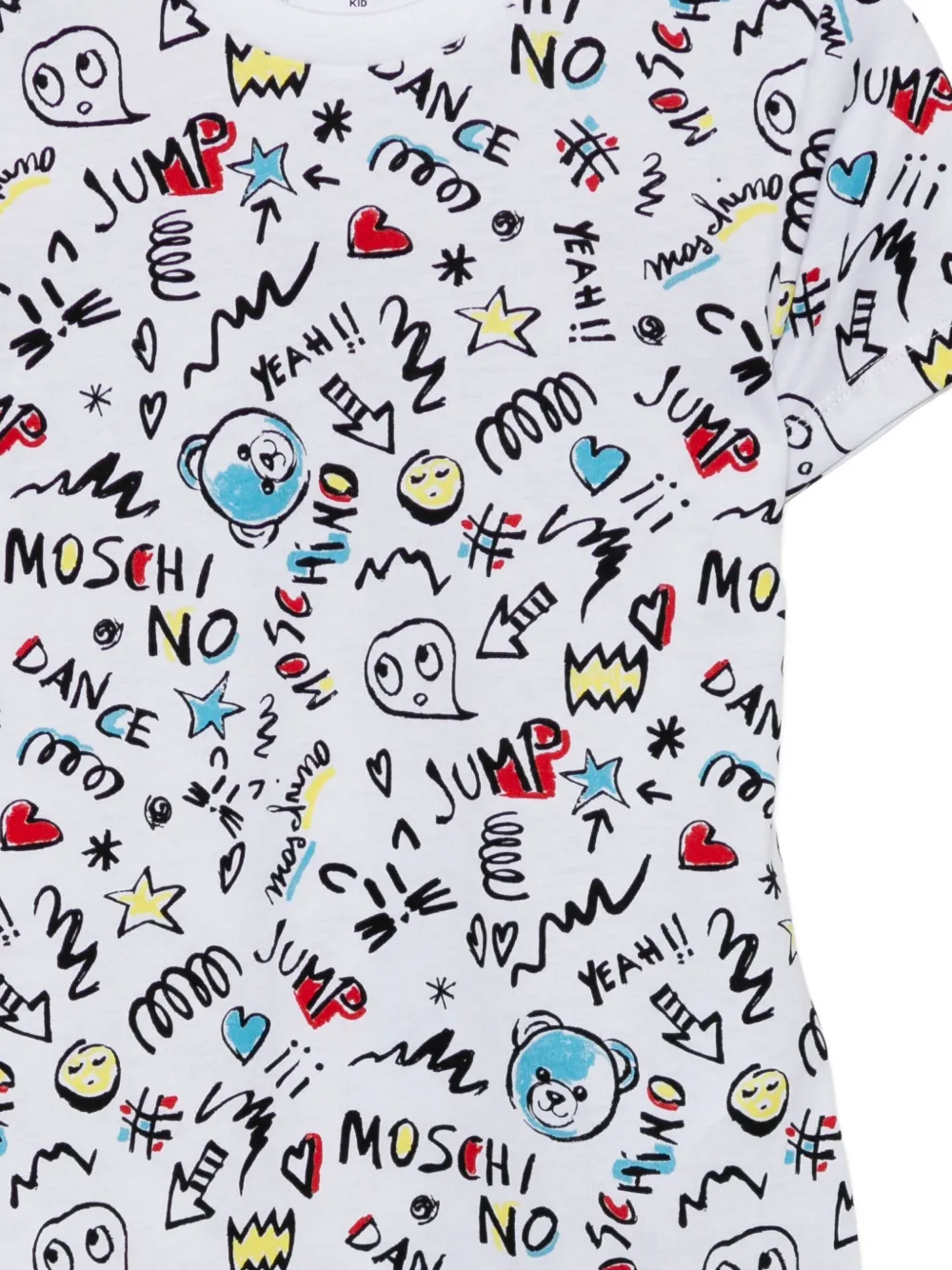 Moschino Kids T-shirt met grafische print Wit