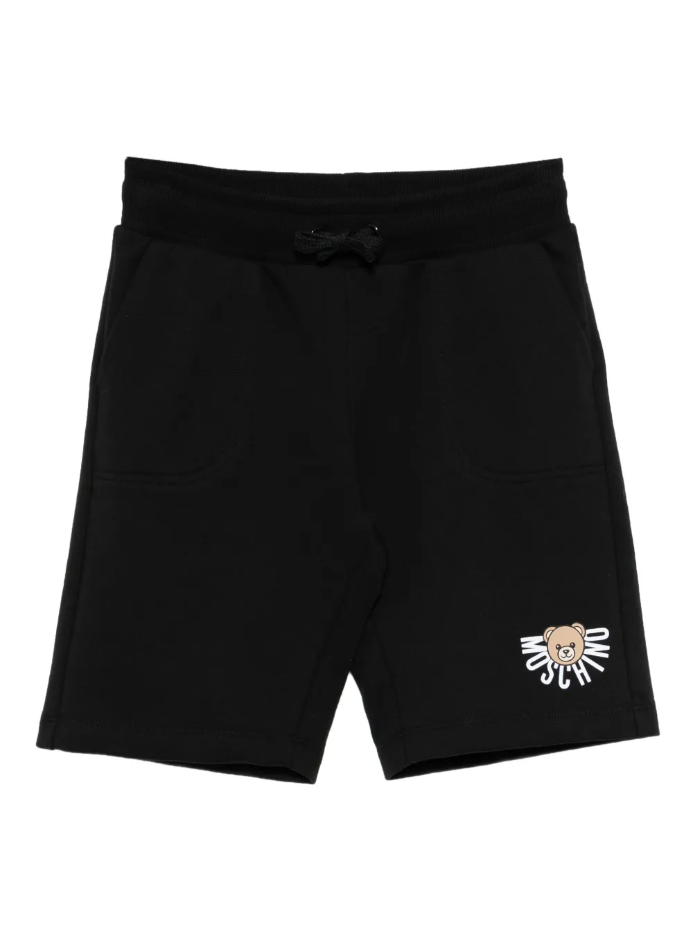 Moschino Kids Katoenen shorts met logoprint Zwart