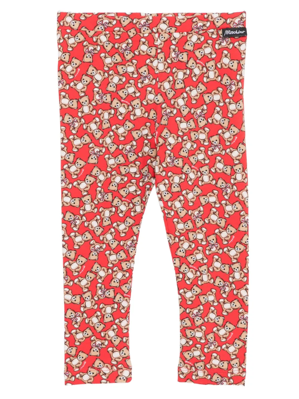 Moschino Kids teddy-print trousers | Red | Image 1