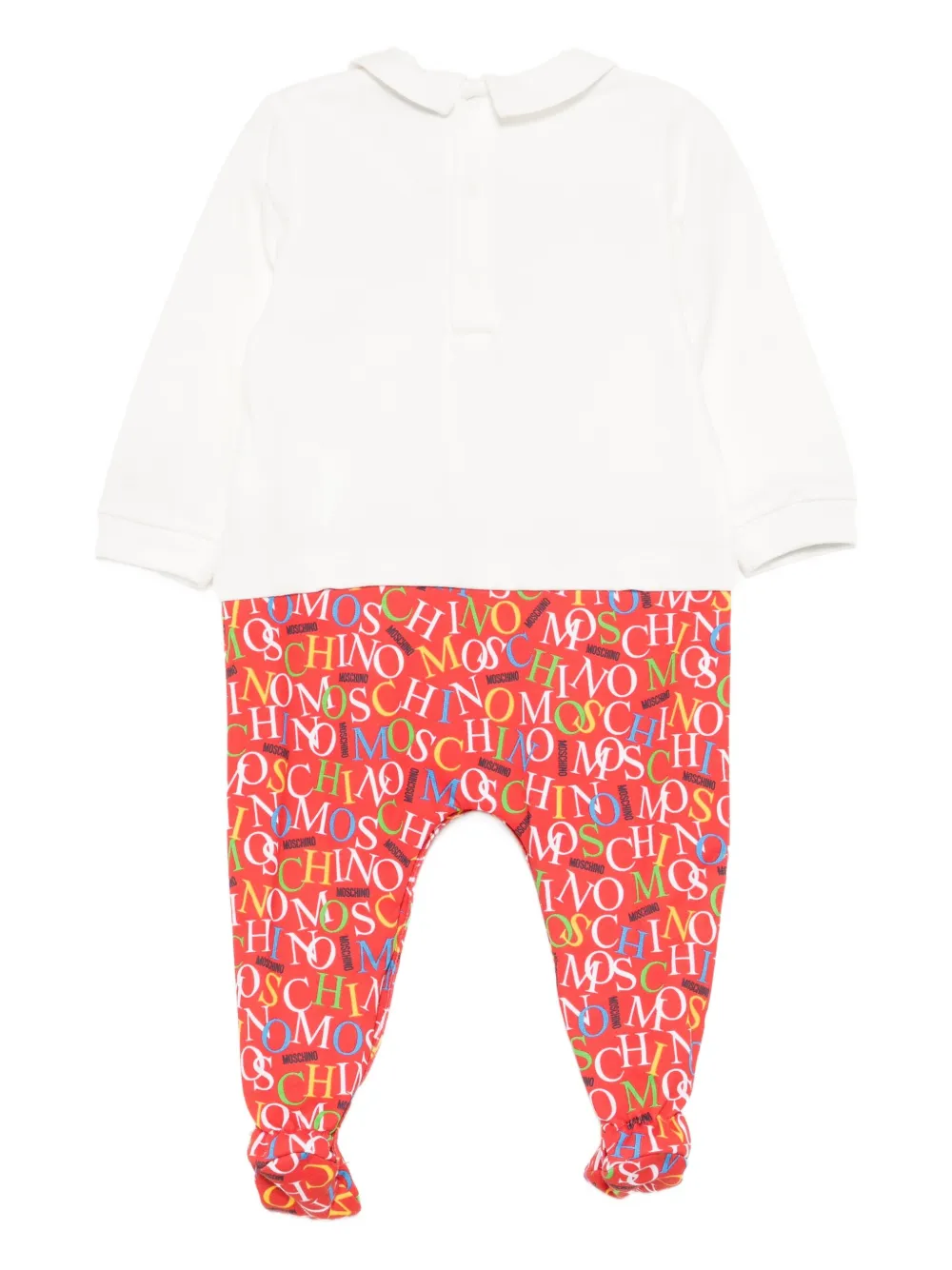 Moschino Kids Pyjama met teddy-print - Wit
