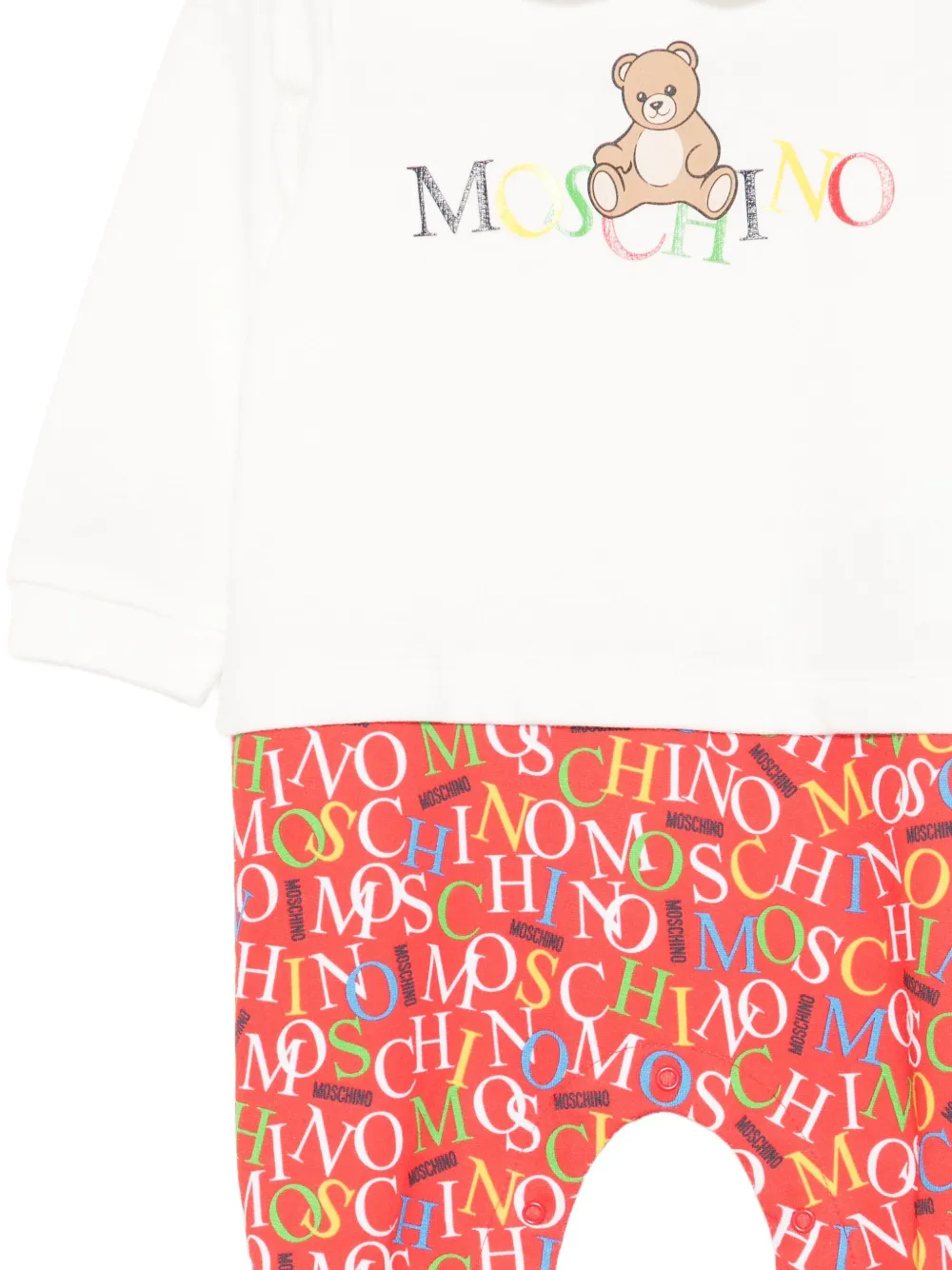 Moschino Kids Pyjama met teddy-print Wit
