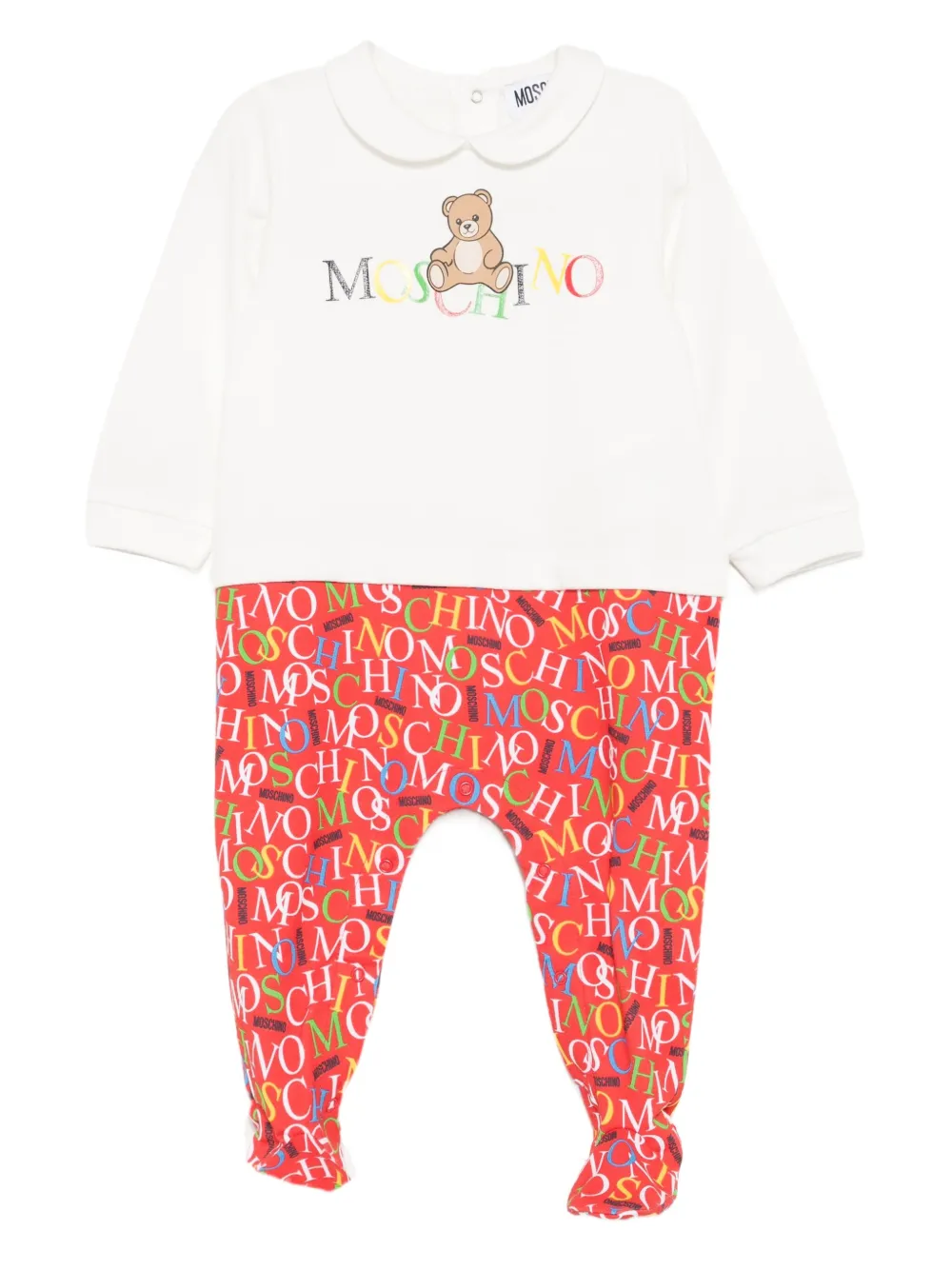 Moschino Kids teddy-print pajama | White | Image 1