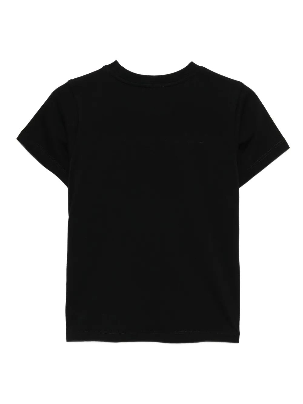 Moschino Kids Katoenen T-shirt met logoprint Zwart