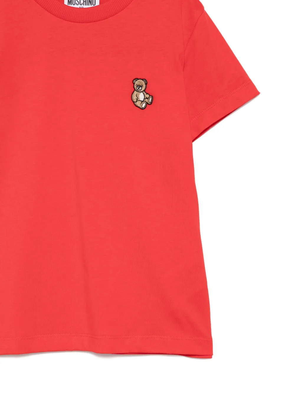 Moschino Kids T-shirt met logopatch Rood