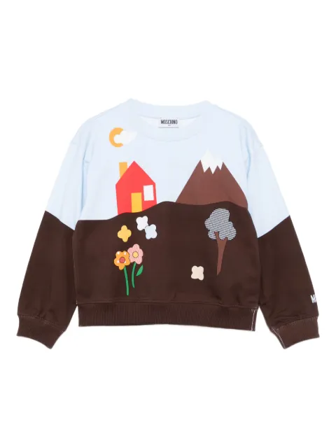 Moschino Kids sudadera con estampado gráfico