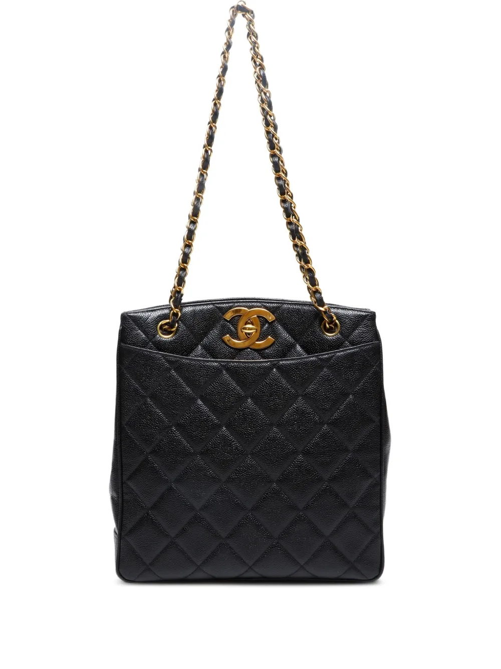 CHANEL Pre-Owned 1994 quilted chain tote bag - ブラック CHANEL Pre-Owned 1994 quilted chain tote bag - ブラック