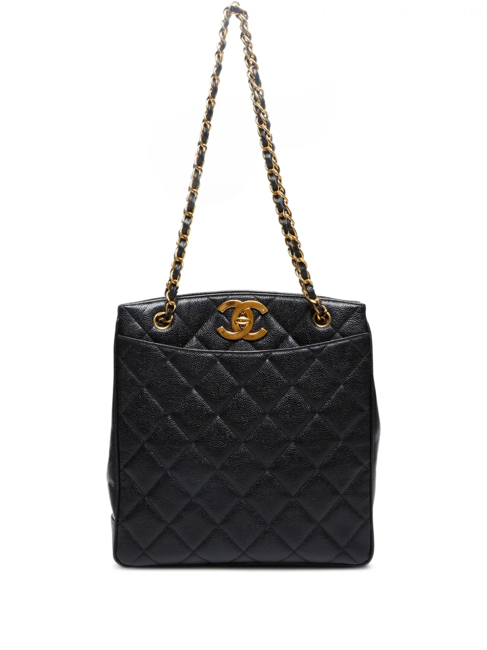 CHANEL Pre-Owned 1994 キルティング ハンドバッグ - ブラック CHANEL Pre-Owned 1994 キルティング ハンドバッグ - ブラック