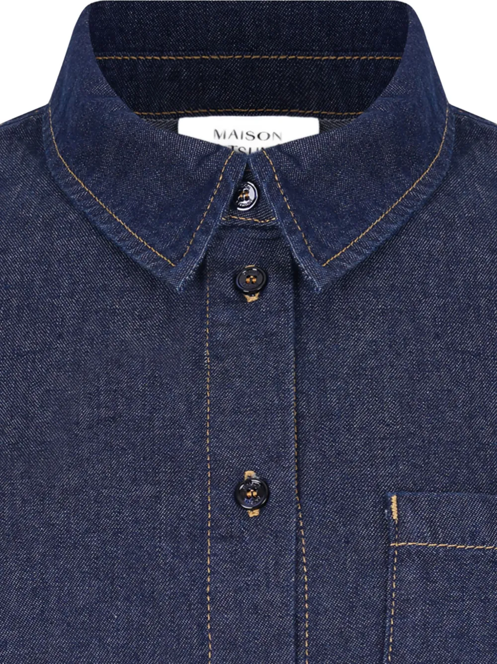 Maison Kitsuné Pocket Shirt In Blue