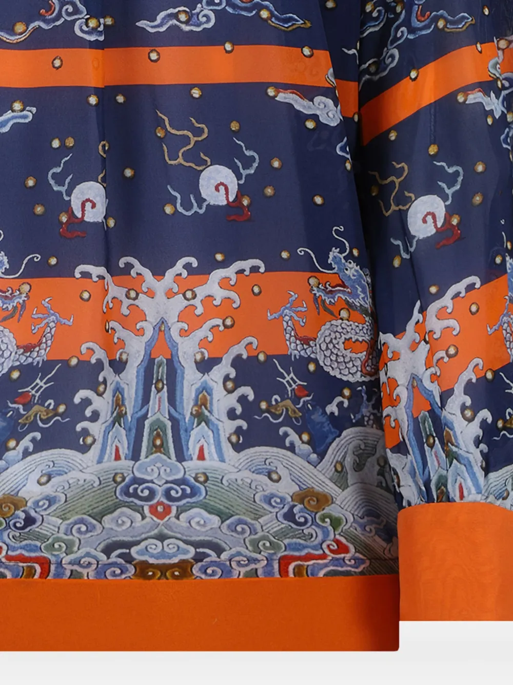 HUI MILANO collared printed shirt - Blauw