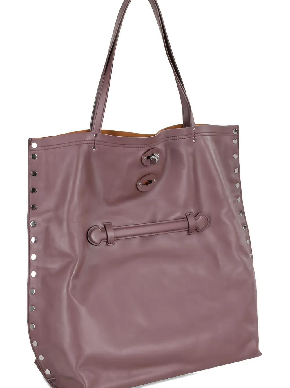 Zanellato A' Spasso stud-embellished tote bag Bruin