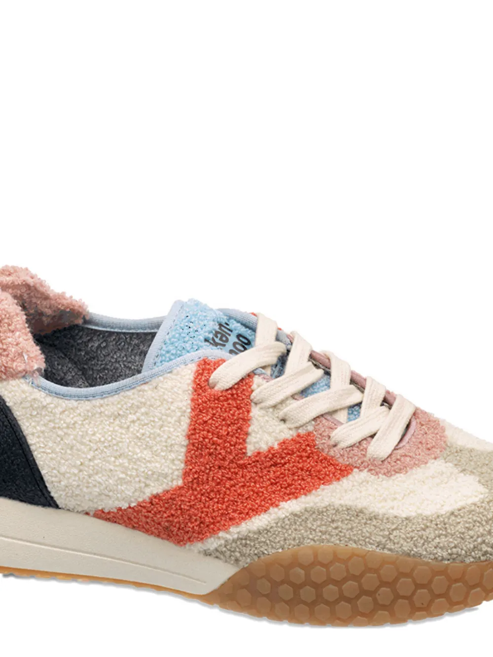 Keh-noo Panelled Terry-cloth Sneakers In Brown