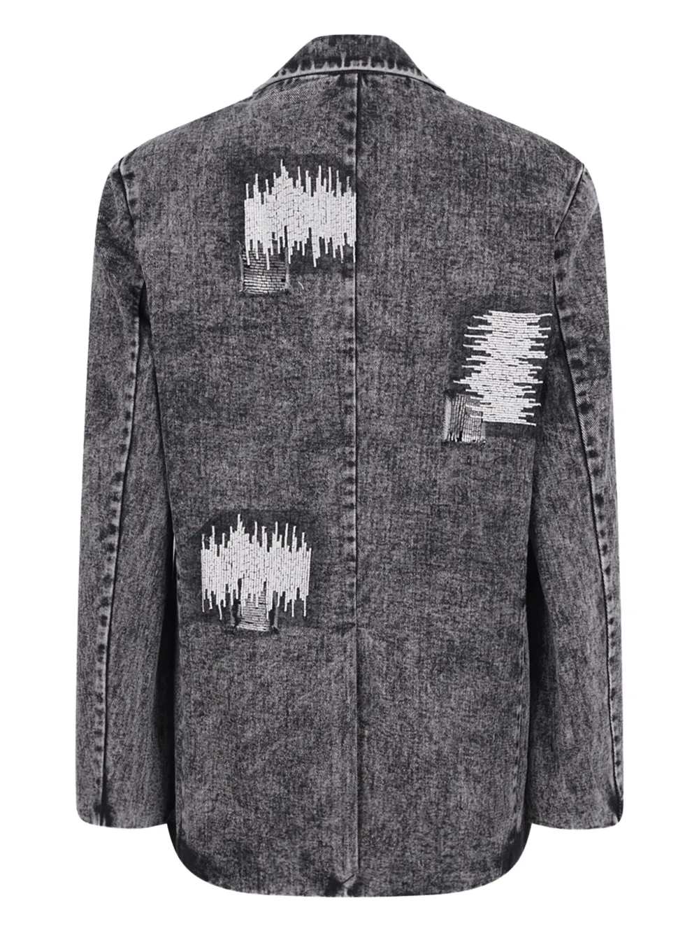 Hui Milano Cotton Notched Lapels Jacket In Black