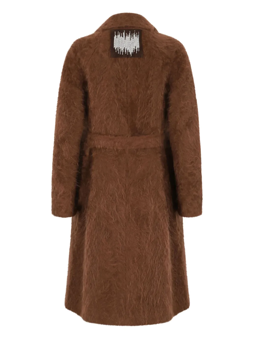 HUI MILANO cashmere self-tie belt coat - Bruin