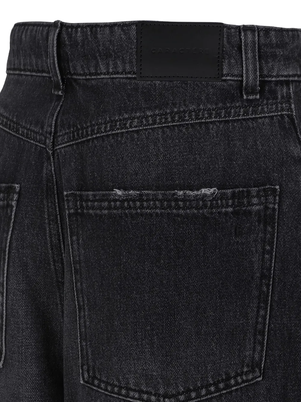 Caractere Logo-opatch Jeans In Black
