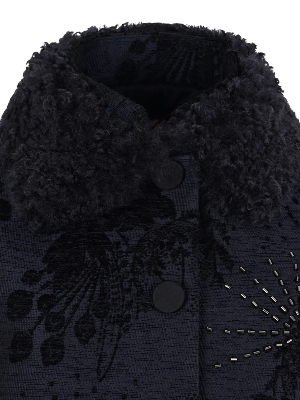 Hui Milano Floral Beaded Jacket In Blue