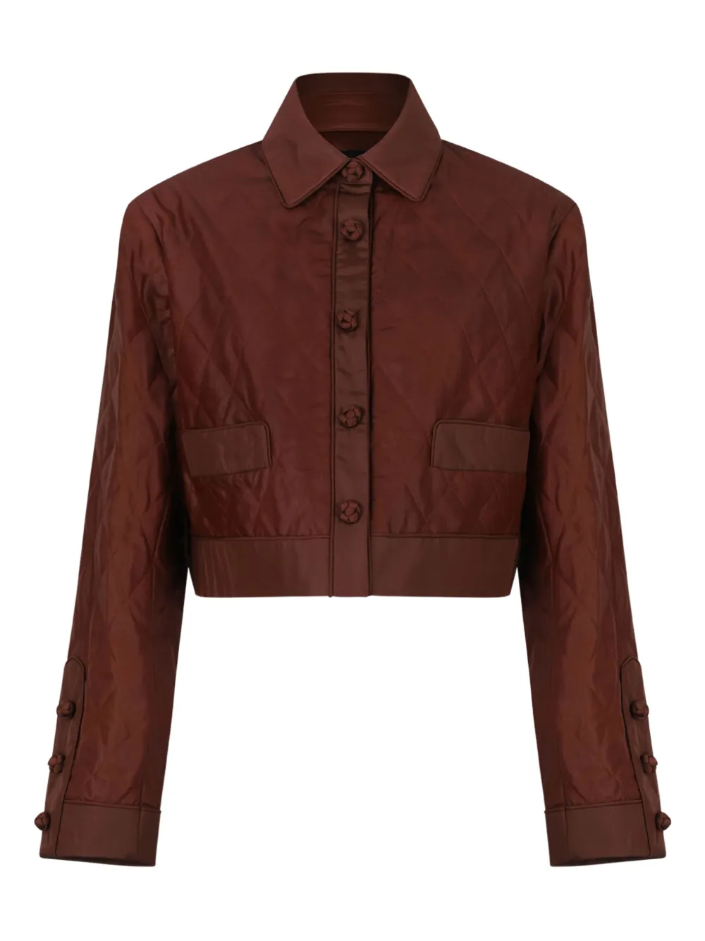 HUI MILANO quilted button jacket | Brown | Image 1