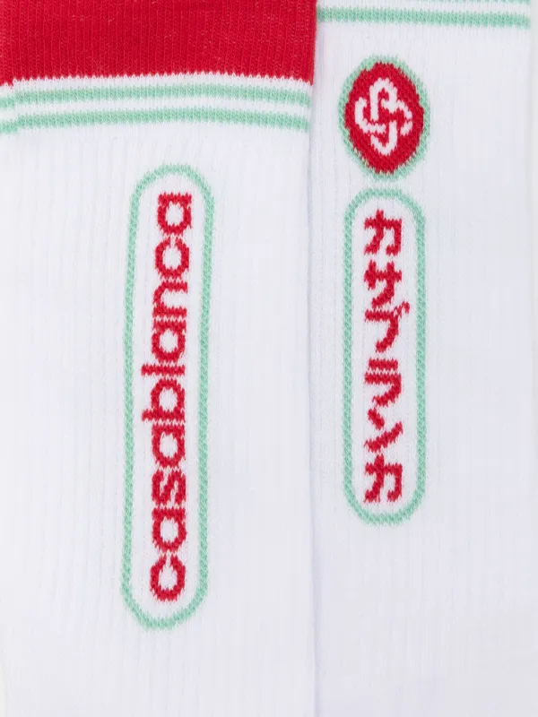 Casablanca Fuji Dream logo-embroidered Socks | White