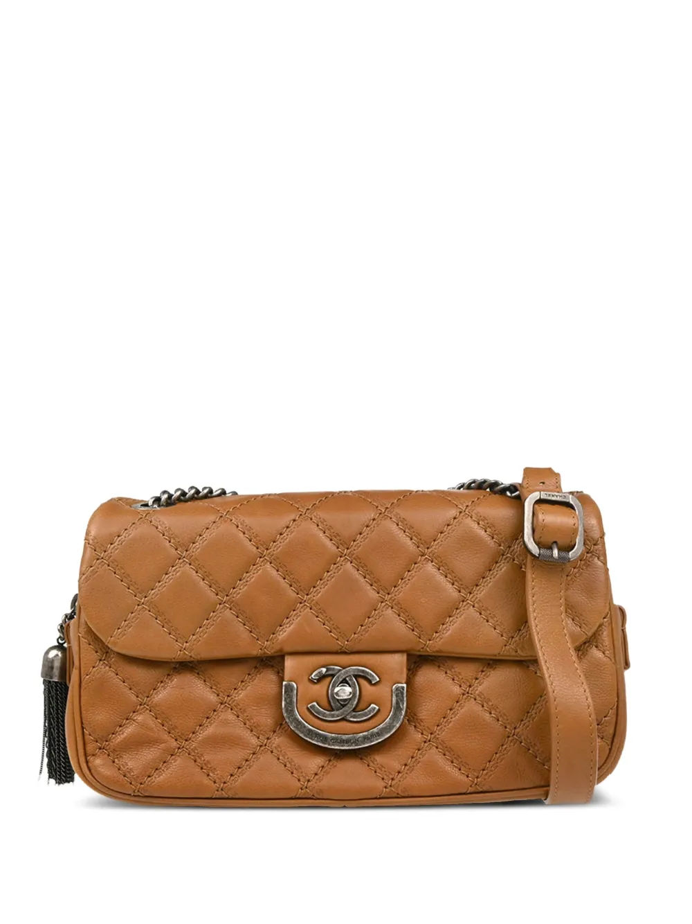 Pre-owned Chanel 2014 Coco Sporran Shoulder Bag In Brown