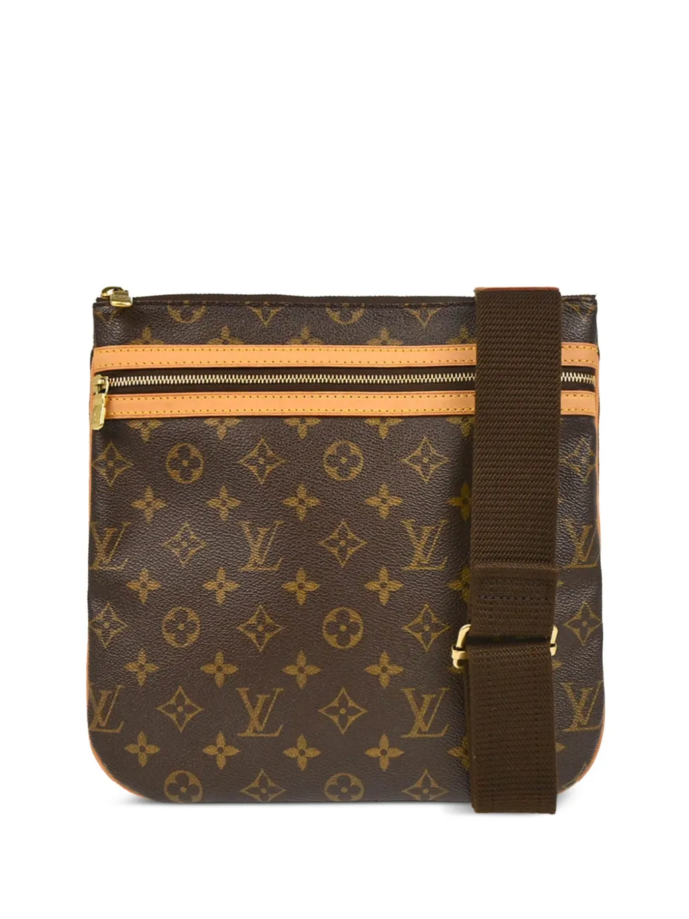 Pre-owned Louis Vuitton 2005 Bosphore Pochette Crossbody Bag In Brown