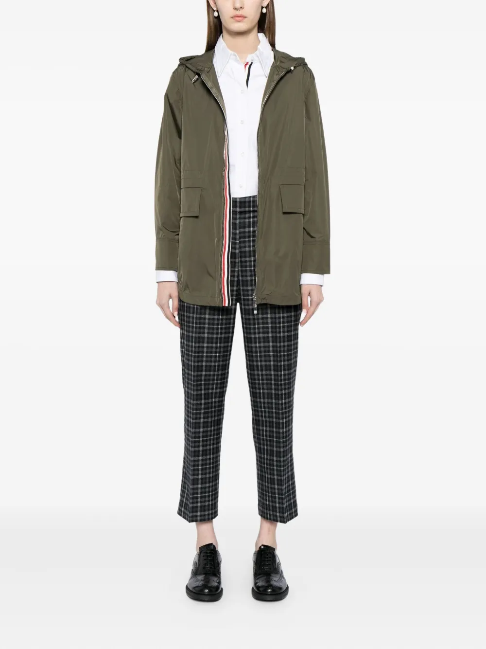 Thom Browne Geruite broek - Grijs