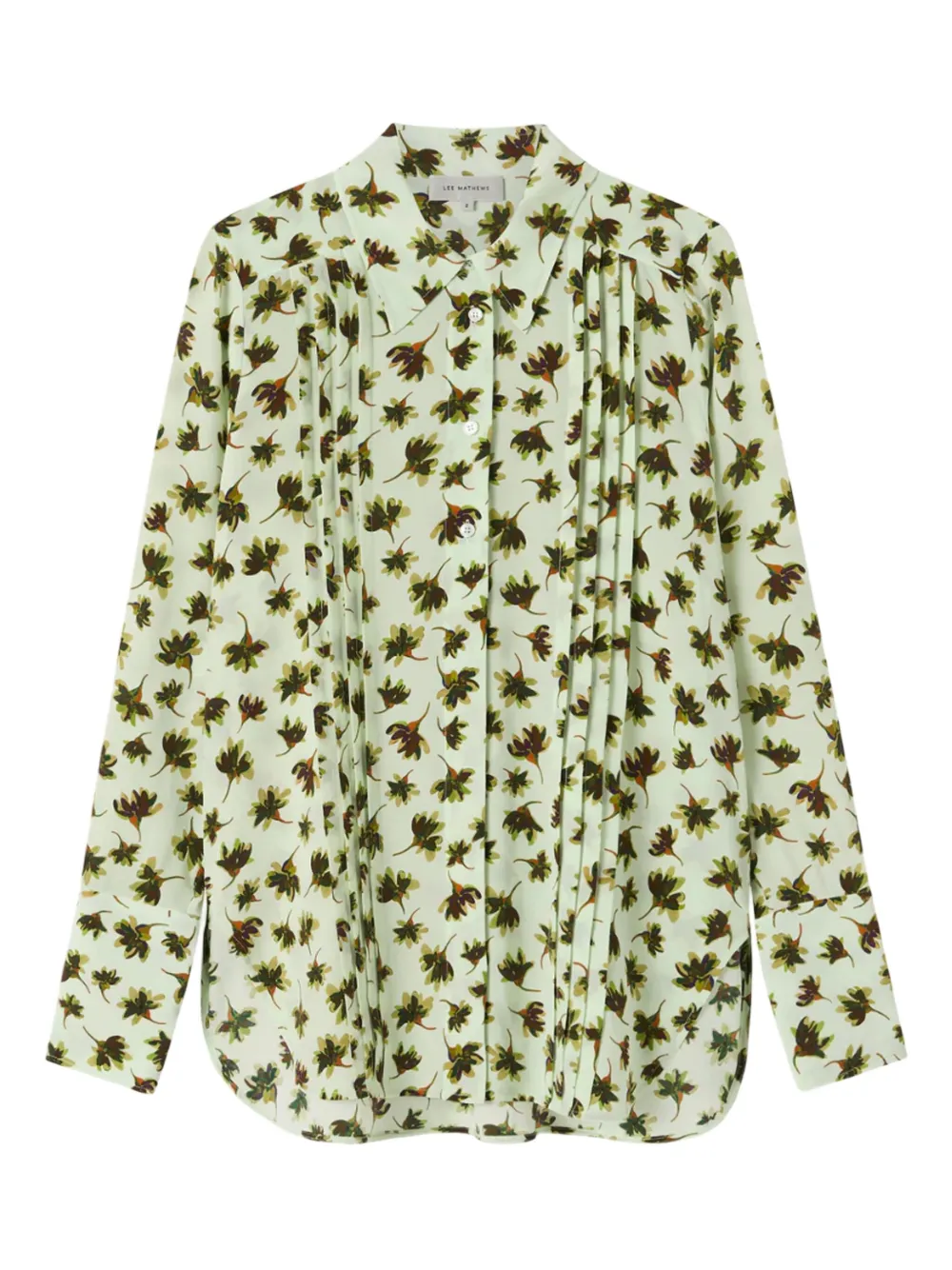 Lee Mathews Daphne Floral-print Blouse In Green