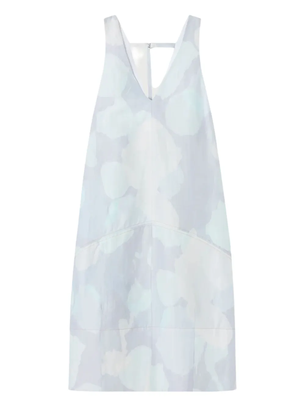 Lee Mathews Avery V-neck Midi Dress In Blue