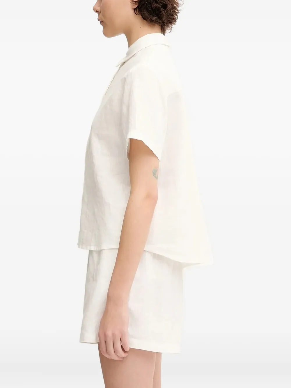 SAMSOE SAMSOE blouse met korte mouwen - Wit