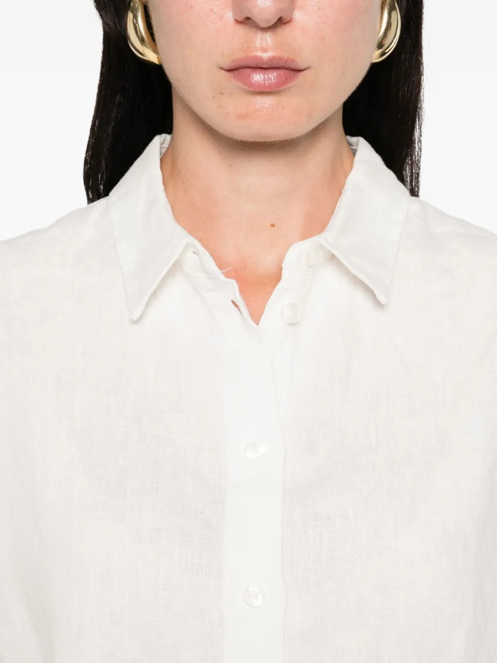 SAMSOE blouse met korte mouwen Wit