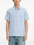 SAMSOE SAMSOE Saavan stripe short-sleeve shirt - Blue