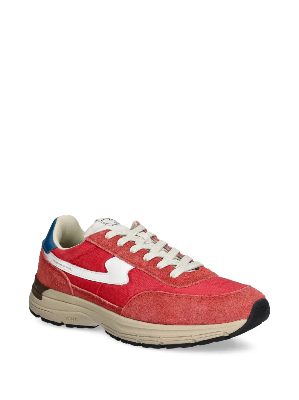 Stepney Workers Club suede panelled sneakers Red