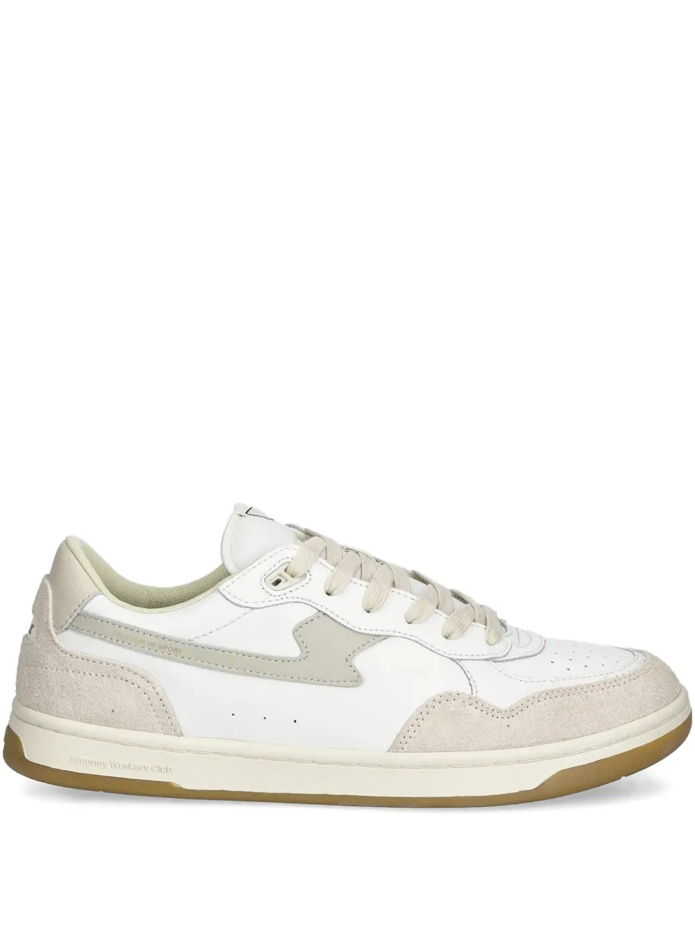 Stepney Workers Club leather suede low-top sneakers White
