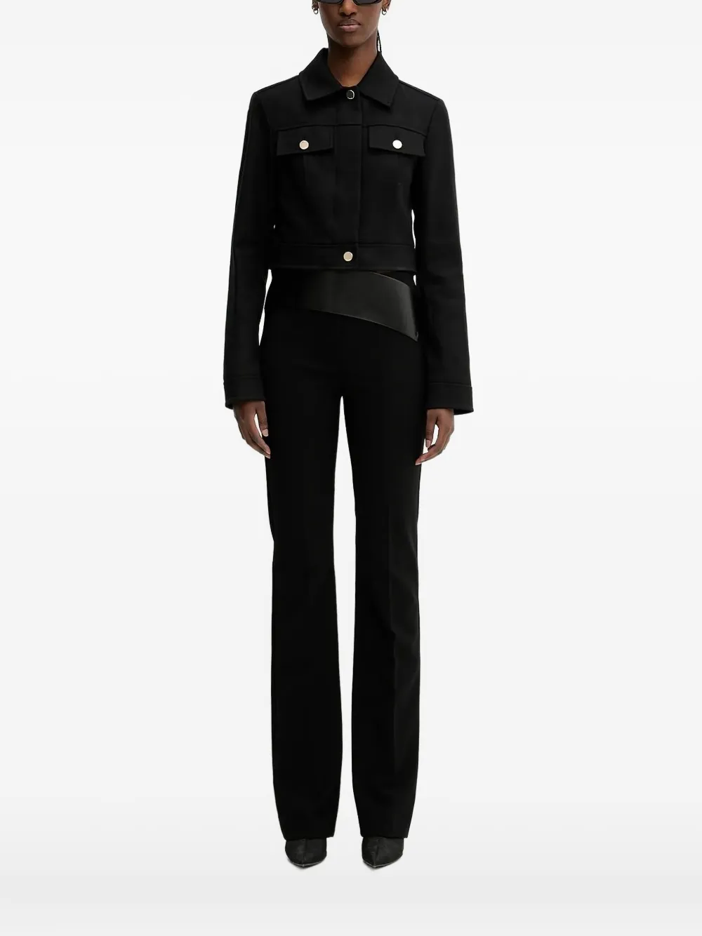 Sportmax Cropped jack met knopen Zwart