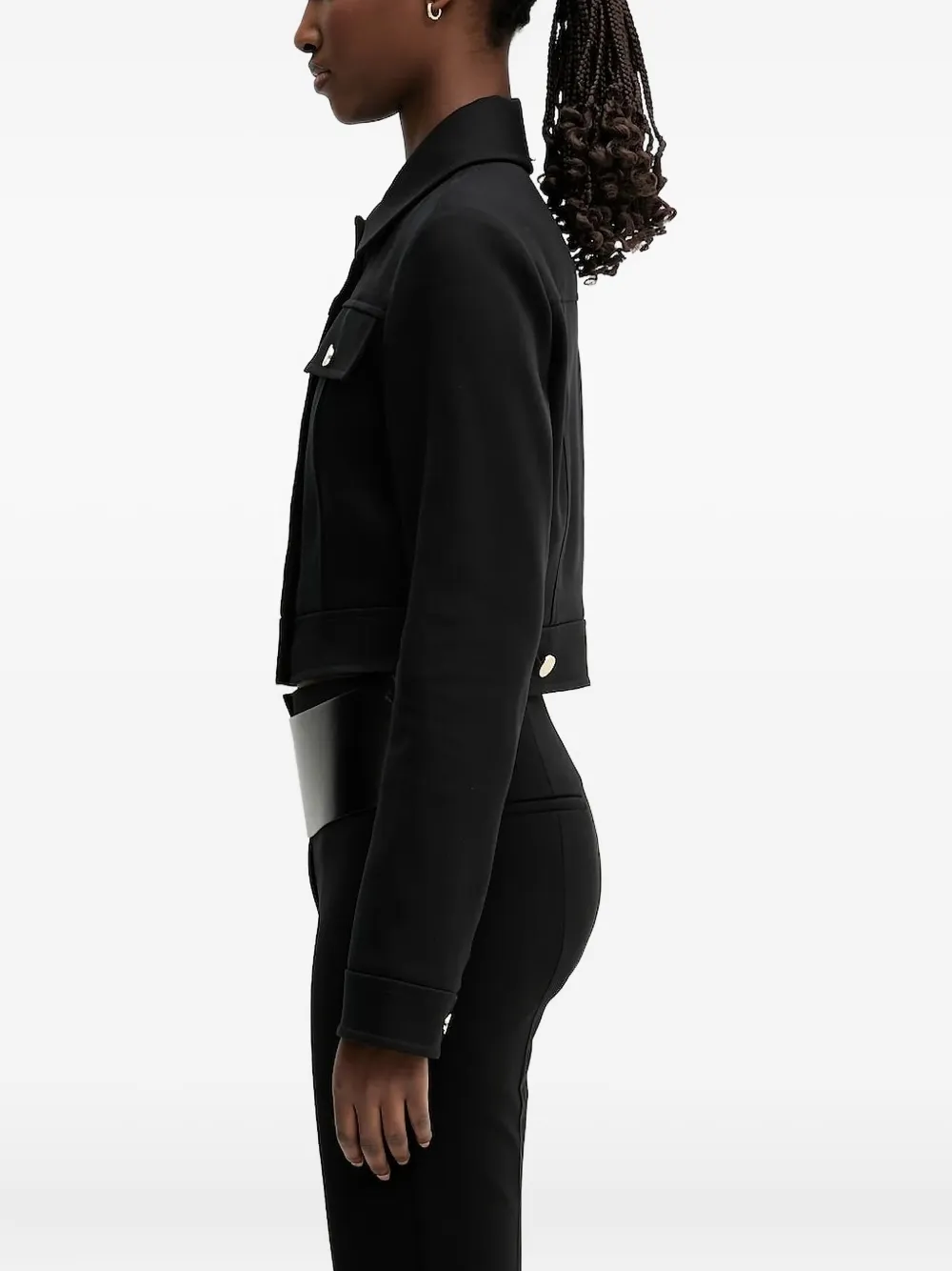 Sportmax Cropped jack met knopen Zwart