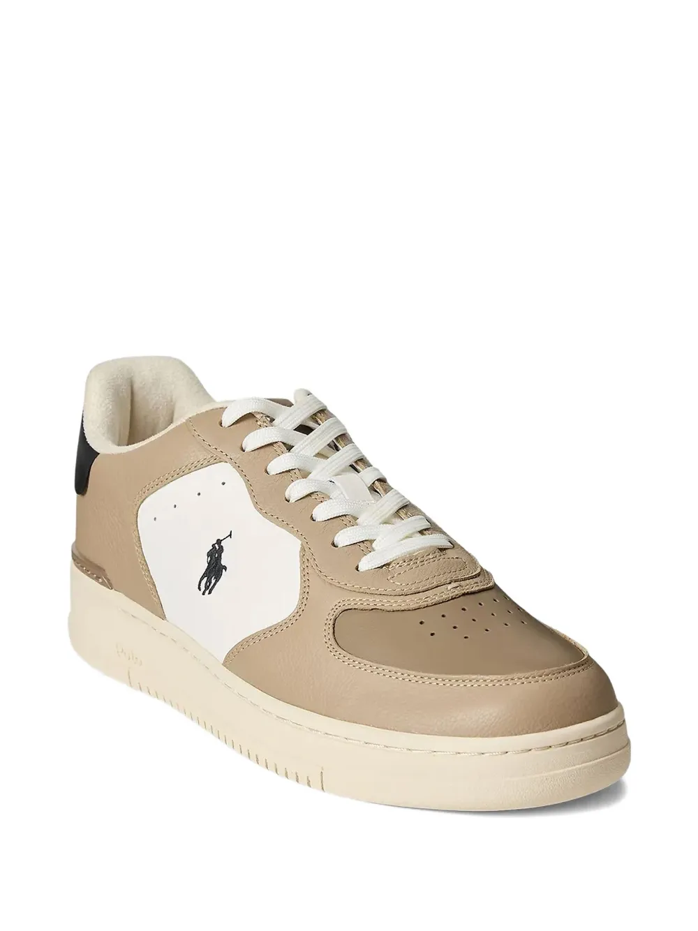 Polo Ralph Lauren panelled logo low-top sneakers Neutrals