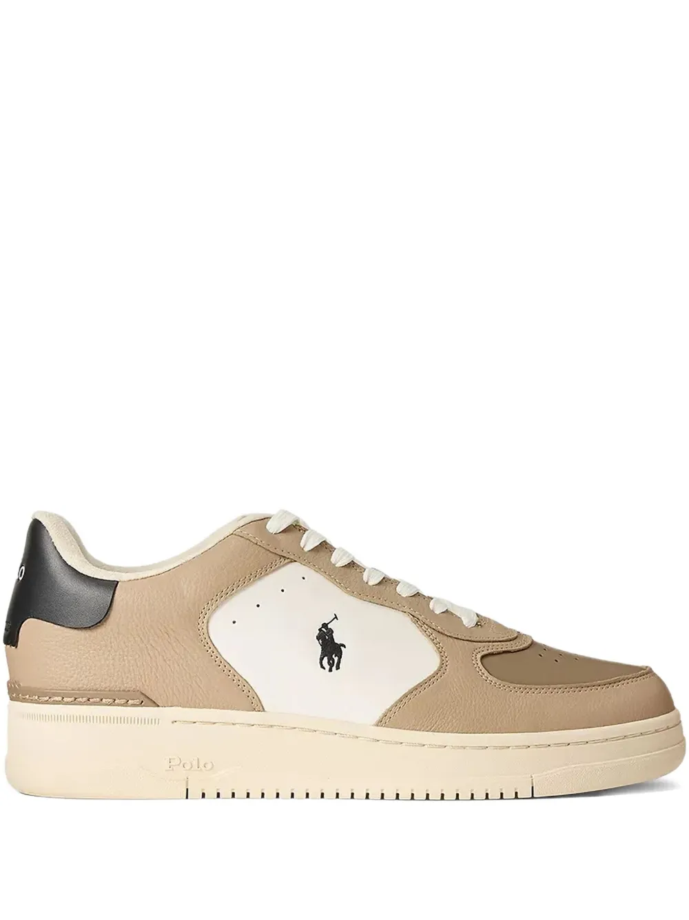 Polo Ralph Lauren panelled logo low-top sneakers Neutrals